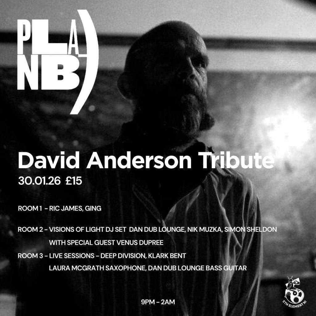PLAN-B - DAVID ANDERSON TRIBUTE NIGHT - 30 Jan 26 at 5th ElementNi