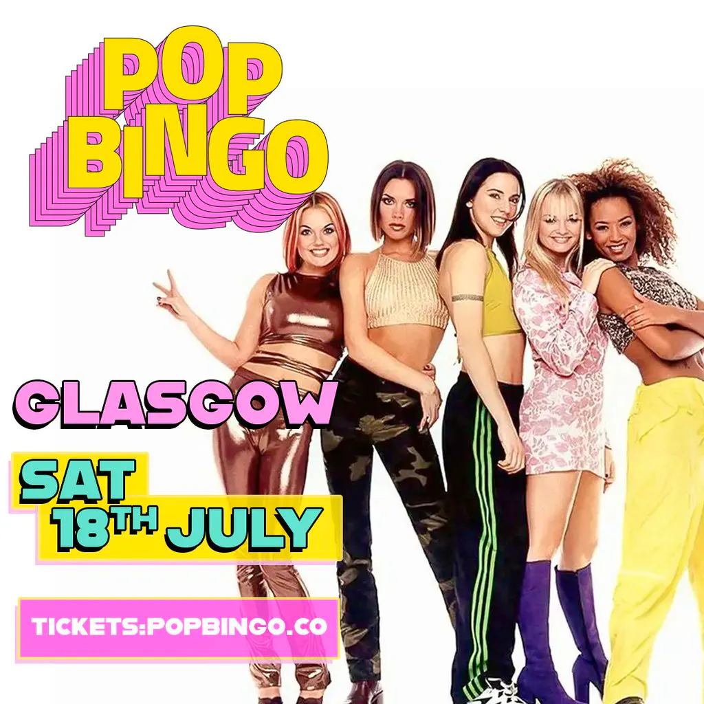 Pop Bingo Sat 18th July Glasgow at Manuka