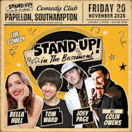 Stand Up Comedy with Bella Hull, Tom Ward and Joey Page at Papillon
