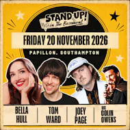 Stand Up Comedy with Bella Hull, Tom Ward and Joey Page at Papillon
