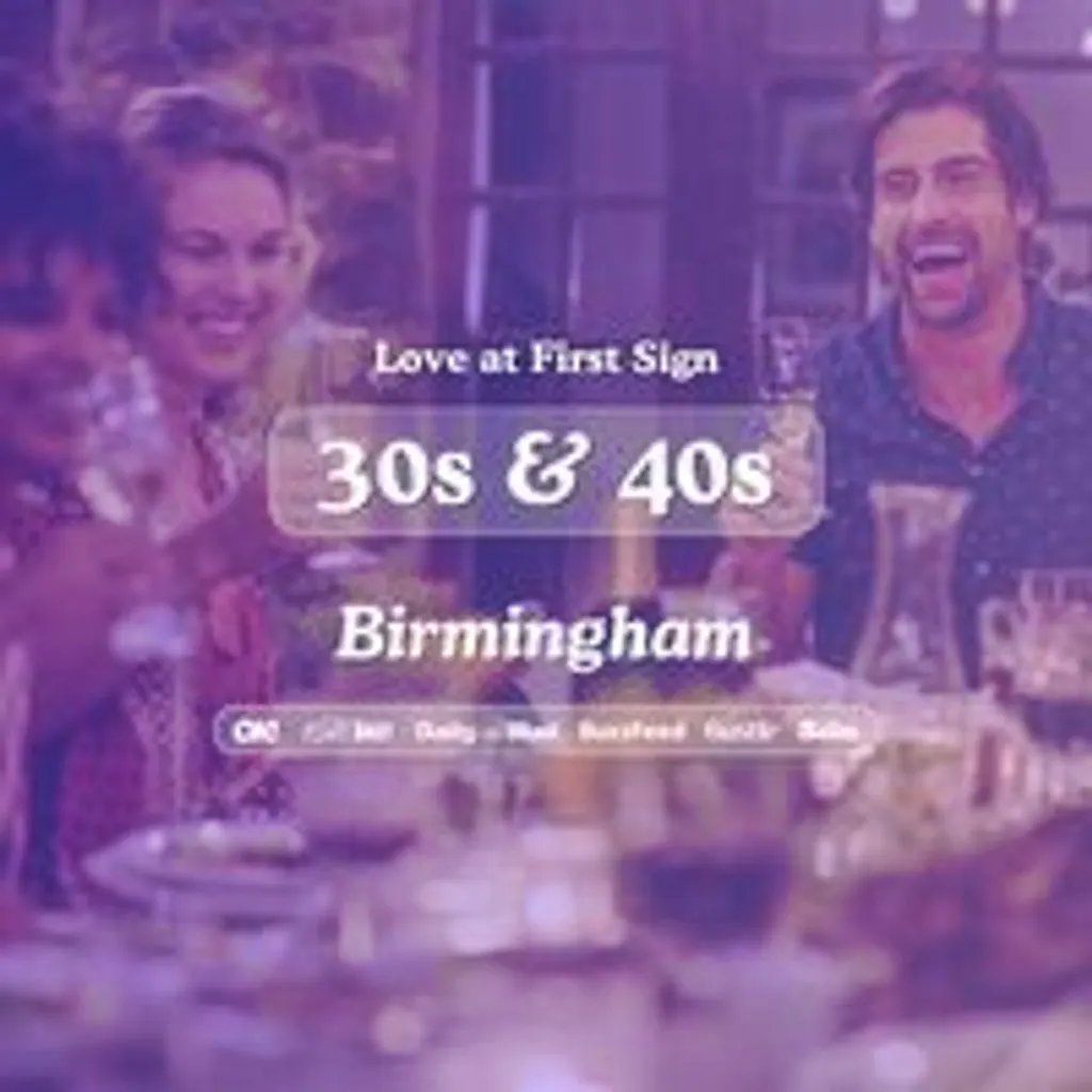 30s & 40s Singles Night at S&L Birmingham| Love at First Sign at The Slug And Lettuce, Brindley Place, Birmingham