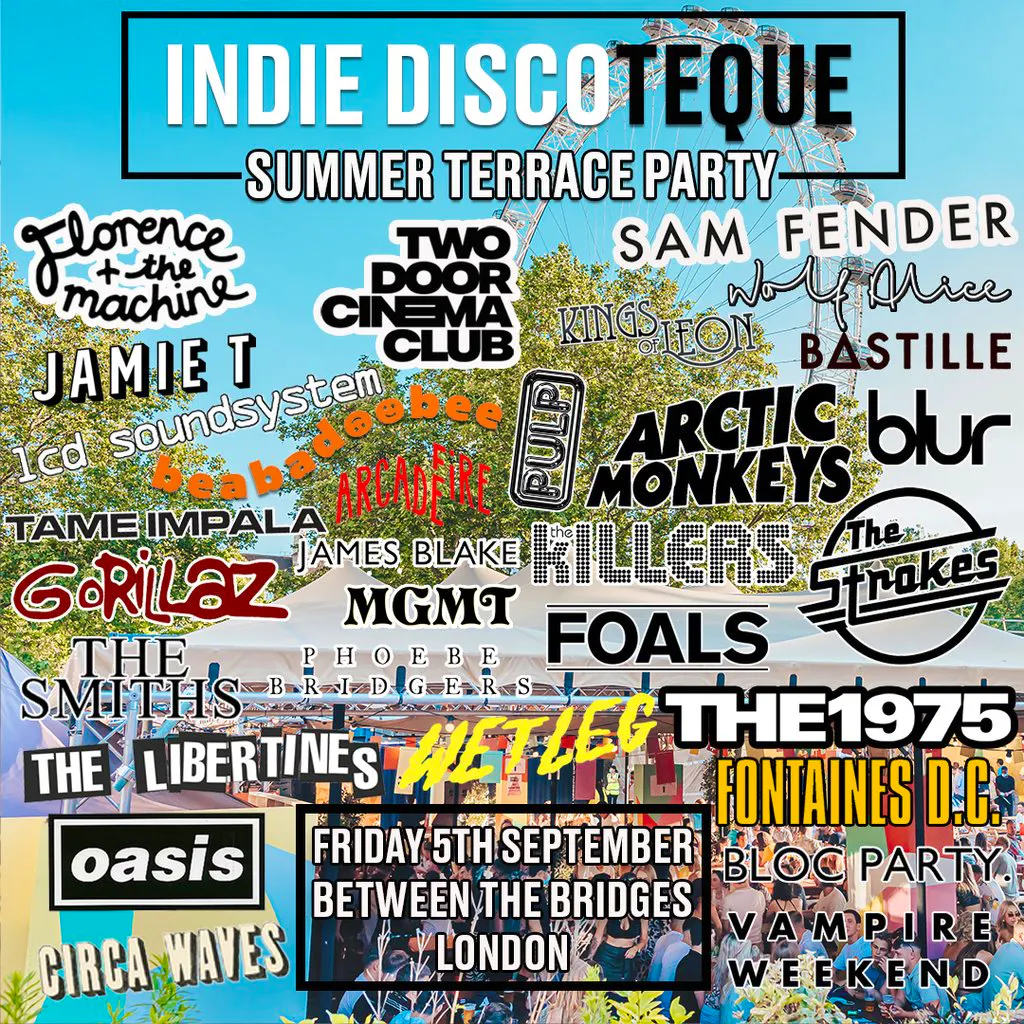 Indie Discoteque Summer Terrace Party (London) at Between The Bridges