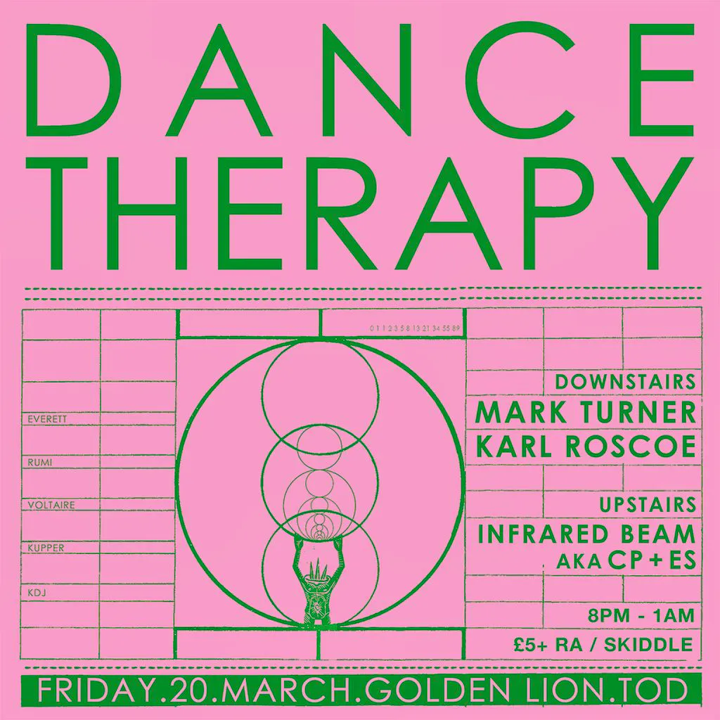 Dance Therapy with DJs Mark Turner, Karl Roscoe & Infrared Beam at Golden Lion Todmorden