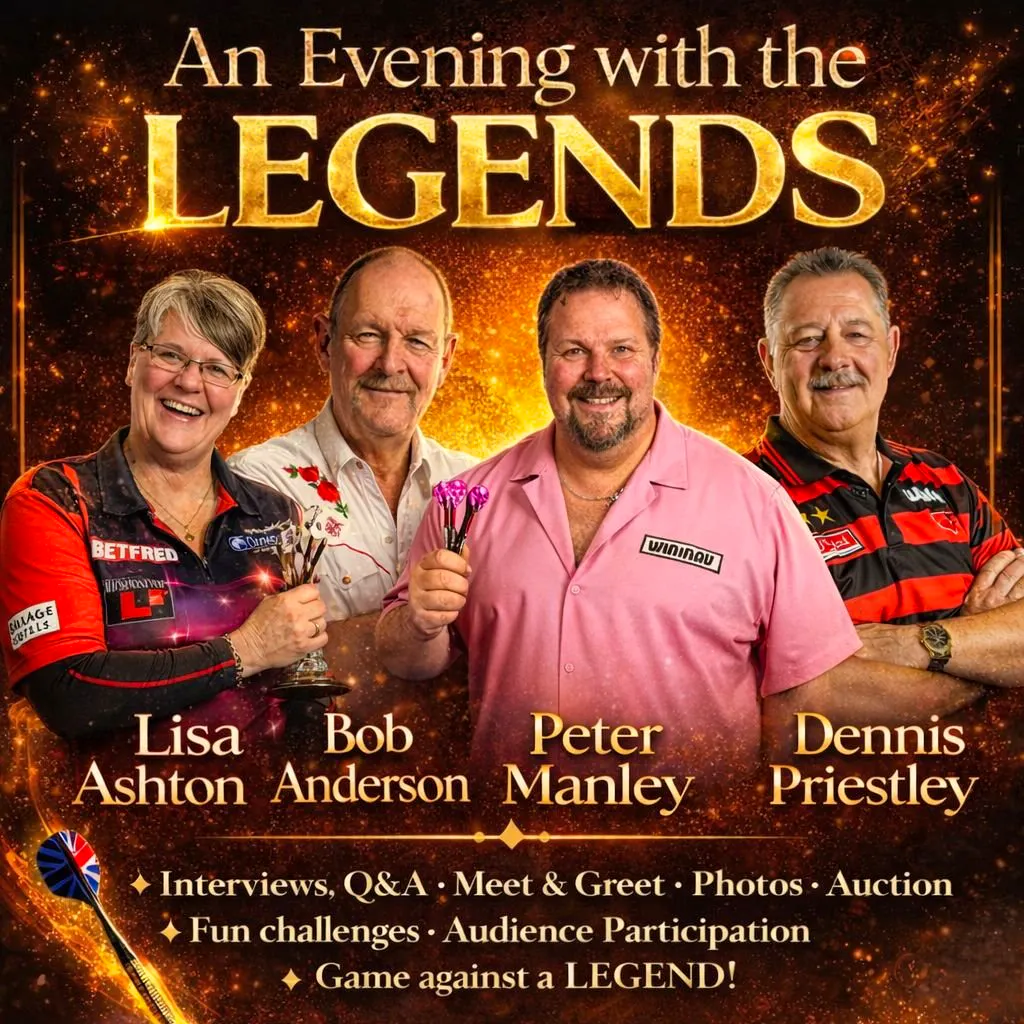 Legends of Darts Evening at Empress Ballroom Mexborough
