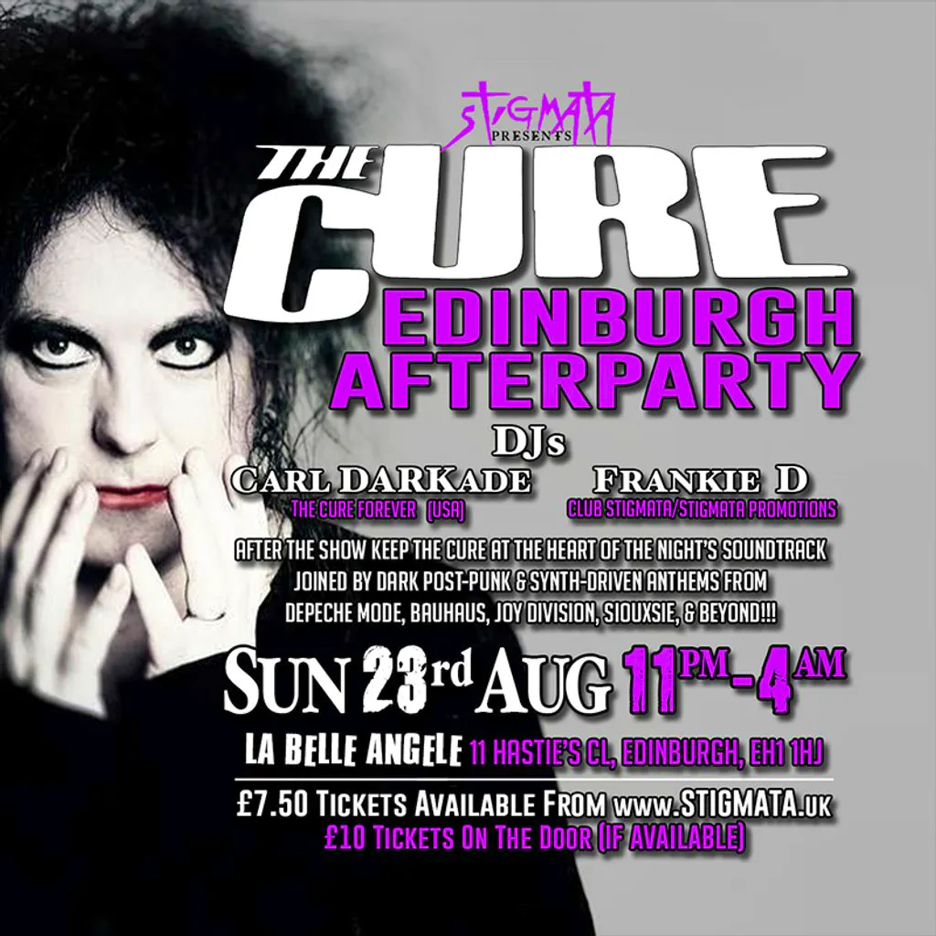 The Cure Aftershow Edinburgh at La Belle Angele