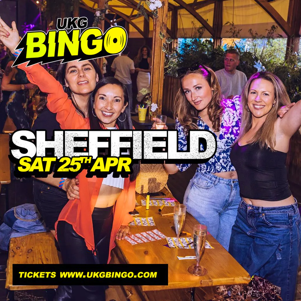 UKG BINGO SAT 25th April Sheffield at Southbank Warehouse