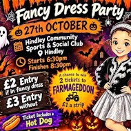 Halloween Party 27th October 6.30pm at Hindley Community Sports And Social Club