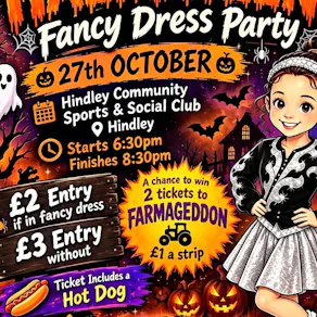 Halloween Party 27th October 6.30pm