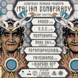 Italian Conspiracy Tickets | Virtual Event Online  | Sat 6th May 2023 Lineup