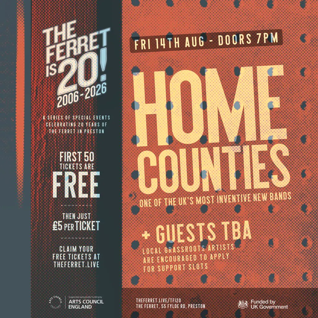 The Ferret is 20! // Home Counties + guests tba at The Ferret