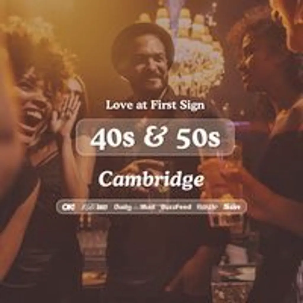 40s & 50s Singles Night at Tivoli Cambridge| Love at First Sign at The Tivoli Cambridge