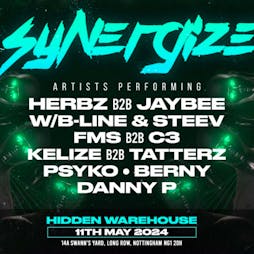 Pulsify Presents: Synergize Tickets | Hidden Warehouse Nottingham  | Sat 11th May 2024 Lineup