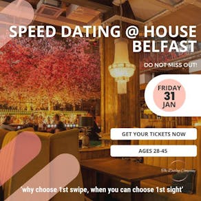 Speed Dating Belfast, Ages 38-52, Head Over Heels @ House