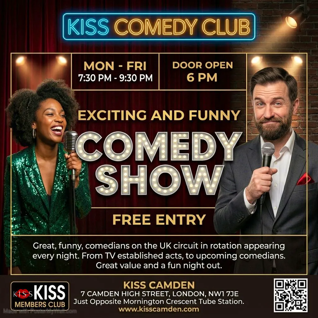 Comedy Show London | TUESDAY, 26TH MAY 2026 at Kiss Camden,