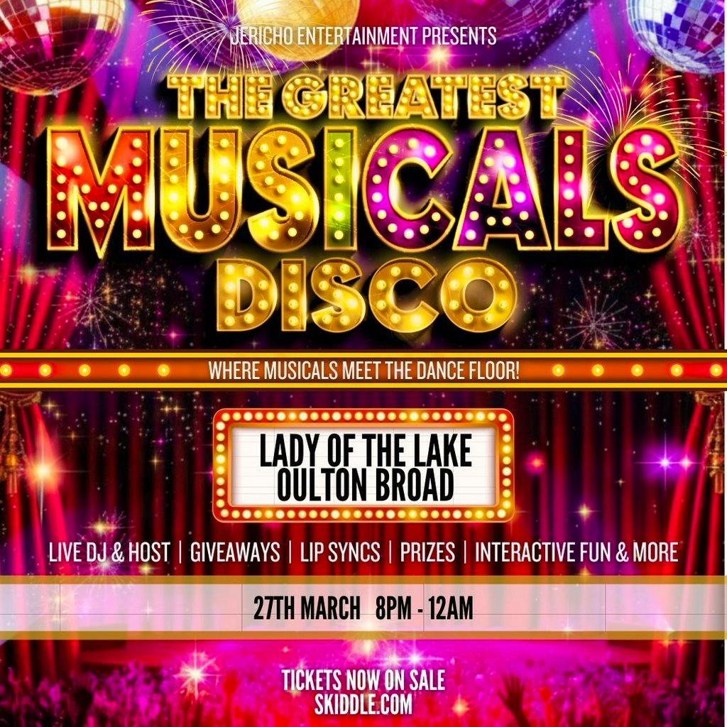 The Greatest MUSICALS Disco - Oulton Broad at The Lady Of The Lake 