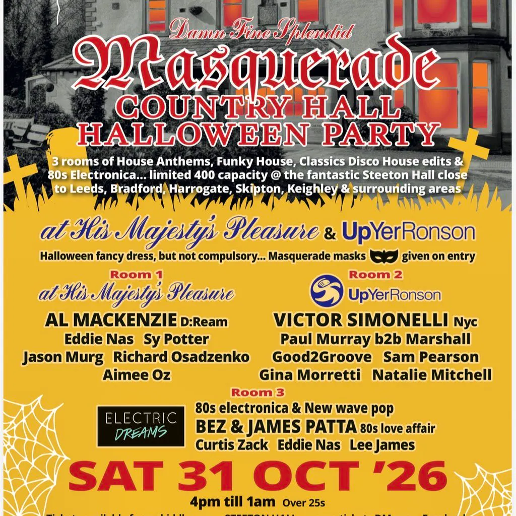 Masquerade Halloween house party at Steeton Hall