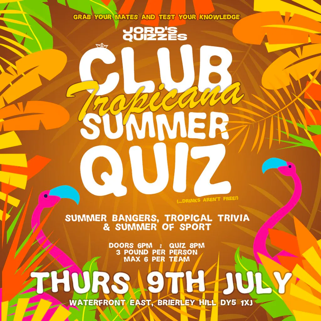 Club Tropicana Summer Quiz @ Dockworks at Dockworks Waterfront