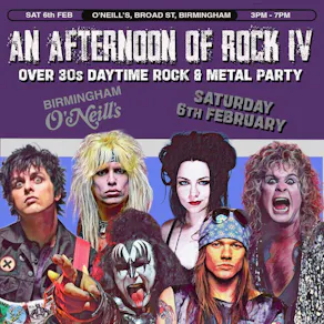 An Afternoon of Rock & Metal IV: BIRMINGHAM (over 30s), 3pm-7pm