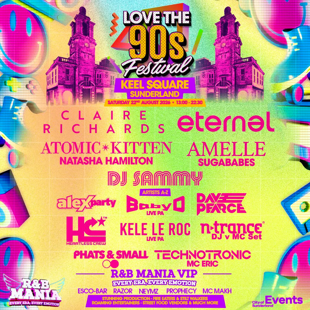 CLAIRE RICHARDS, ETERNAL & MORE| Love the 90s Fest |Keel Square at Keel Square