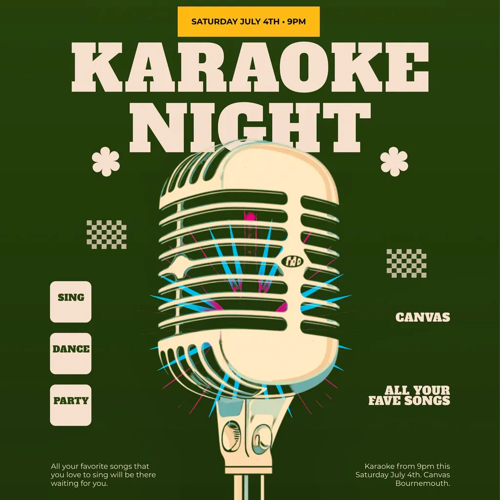 Karaoke Night at Canvas Bournemouth at Canvas Bournemouth