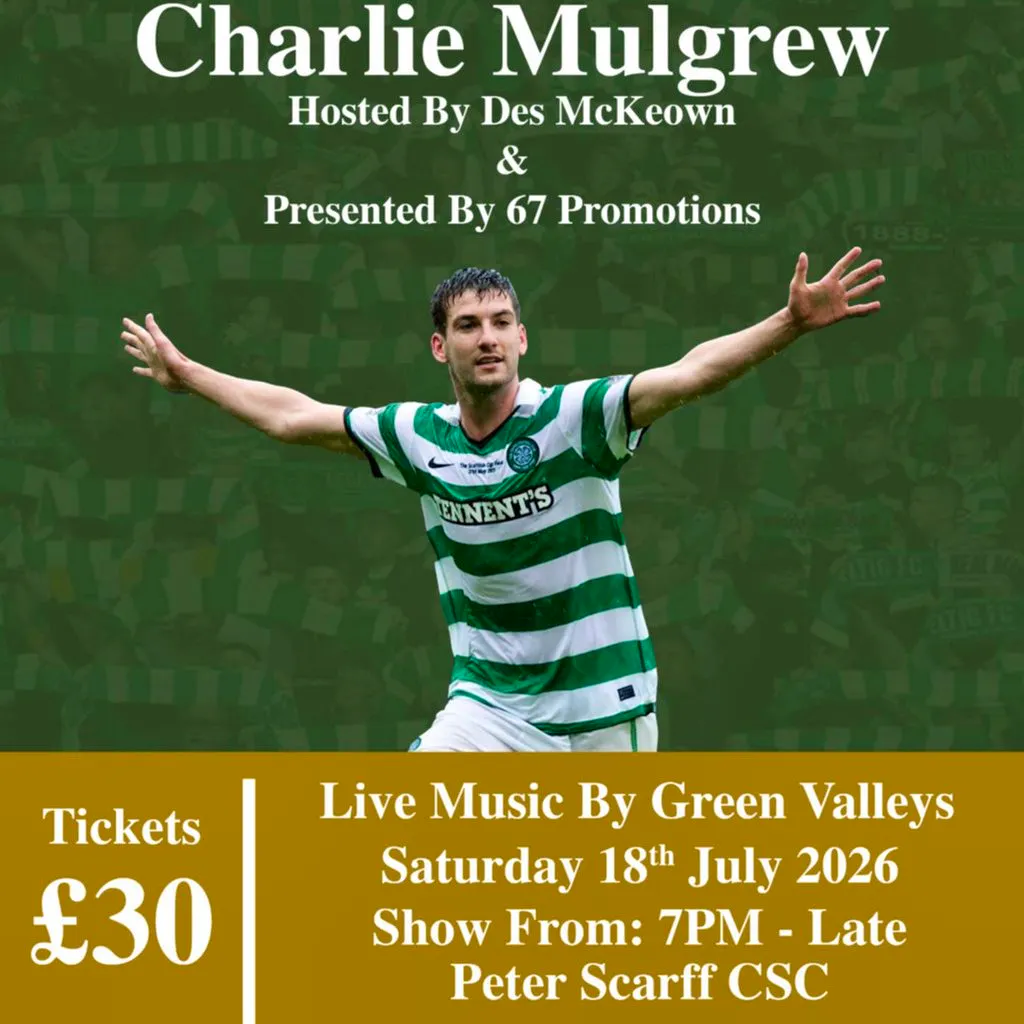 An evening with Charlie Mulgrew at Peter Scarff Social Club