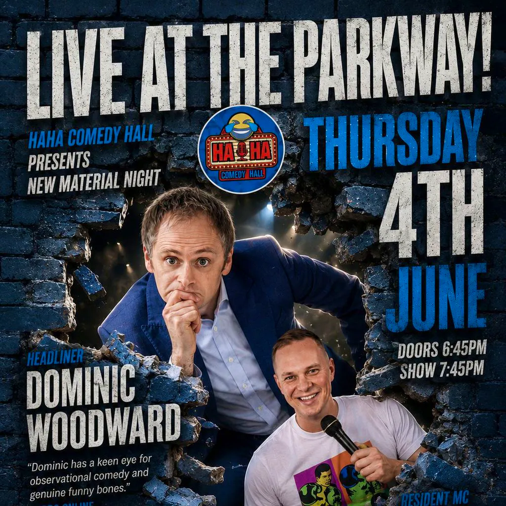 Ha Ha Comedy Hall - MC James Kilvington - Dominic Woodward. at The Parkway Sports Bar, Lounge And Function Suite