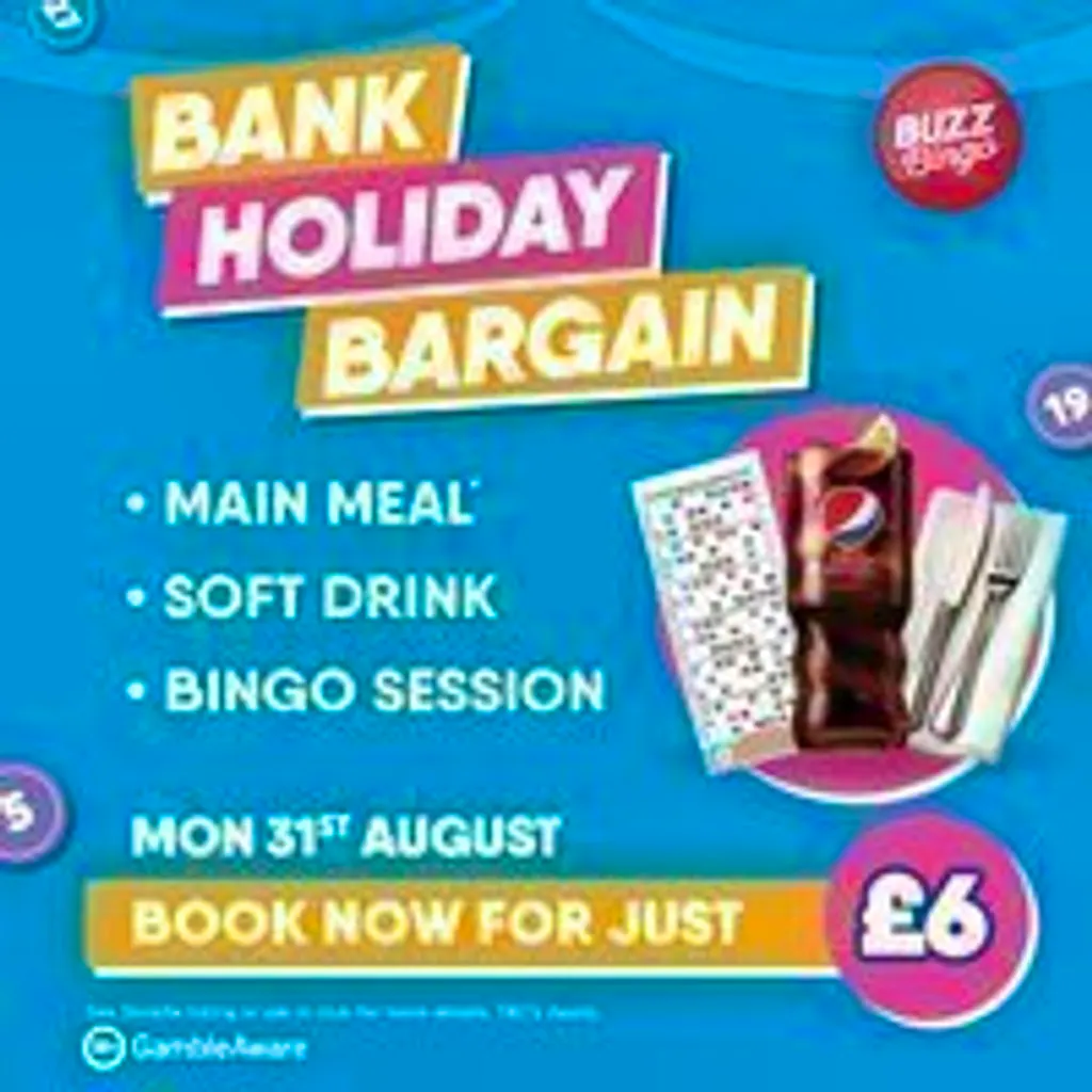 Bank Holiday Bargain - Buzz Bingo Coventry Savoy 31/08 at Buzz Bingo Coventry Savoy