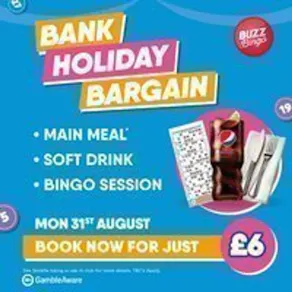 Bank Holiday Bargain - Buzz Bingo Coventry Savoy 31/08