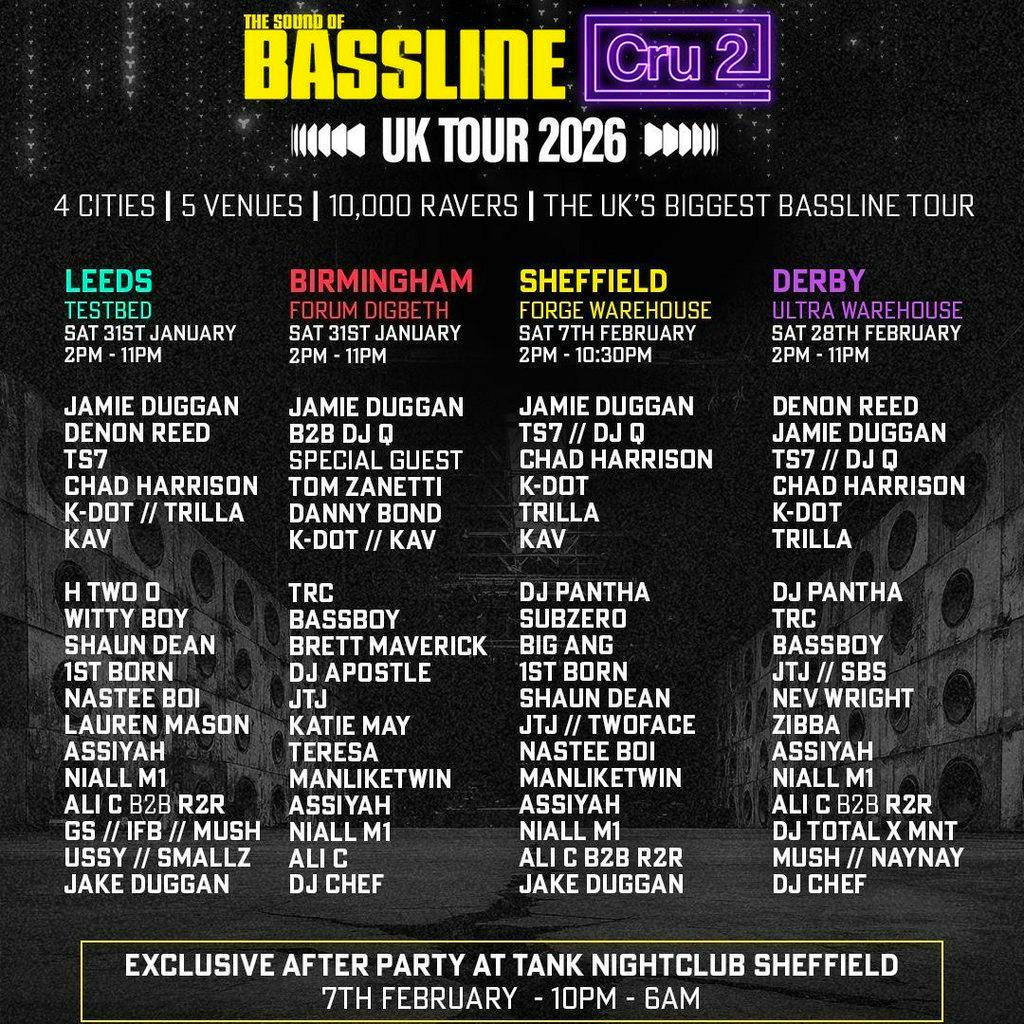 Bassline Festival Tour AFTERPARTY at Tank Nightclub