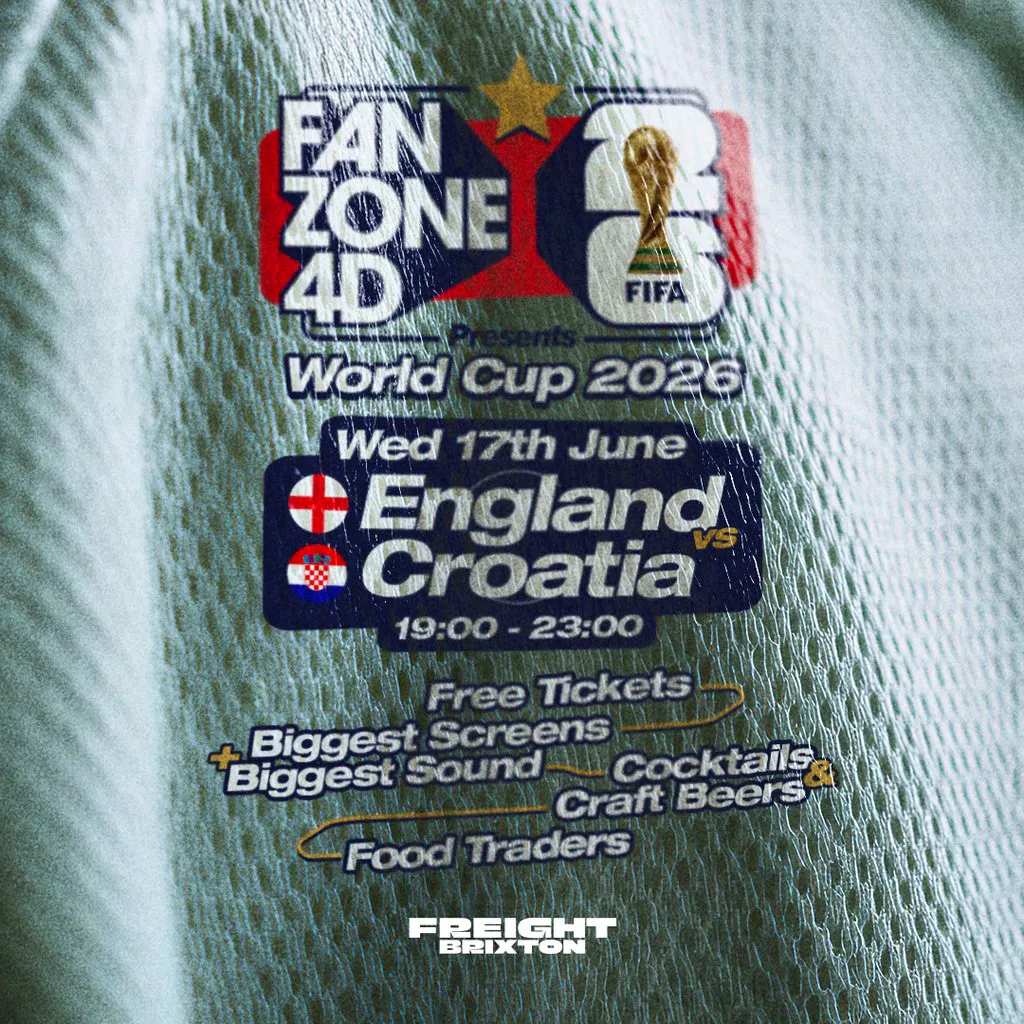 World Cup Showdown: England v Croatia Live Screening at Freight Brixton