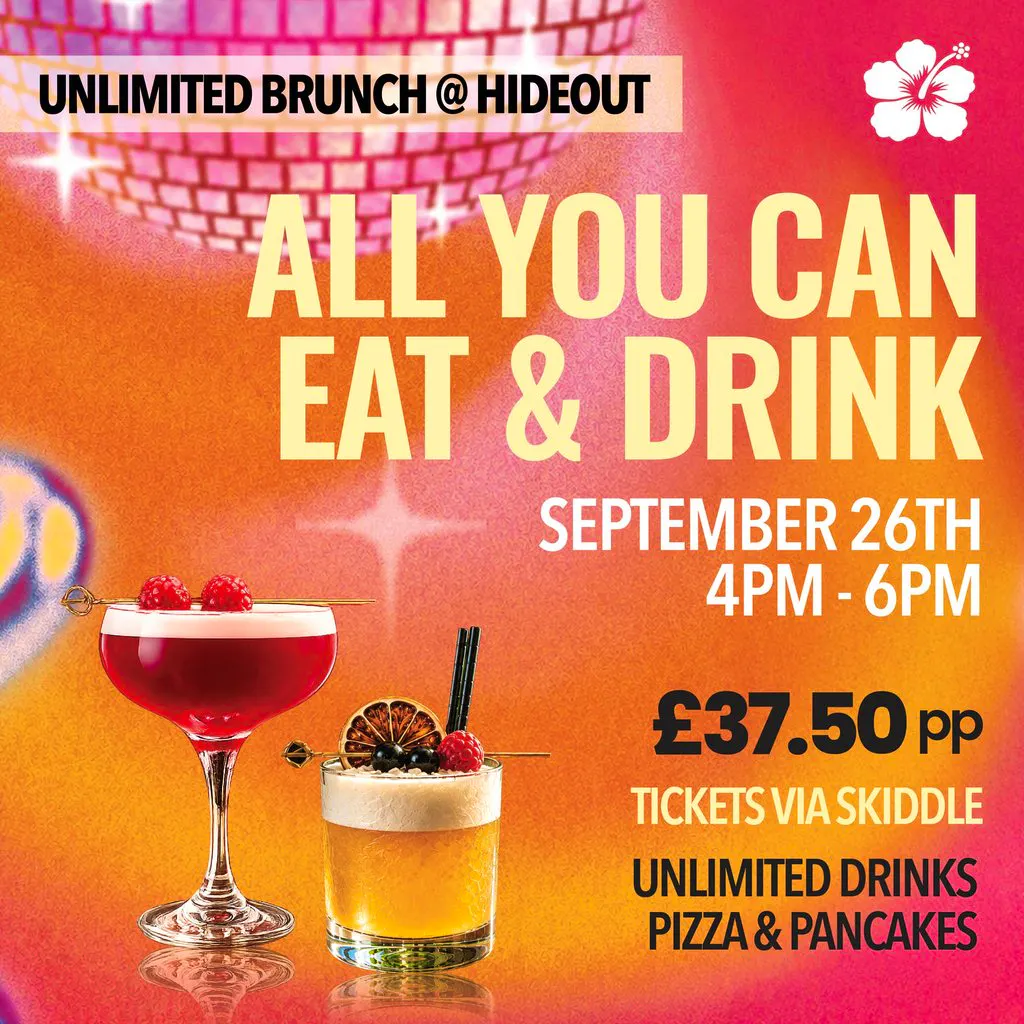 Hideout Unlimited Brunch at The Hideout Warrington