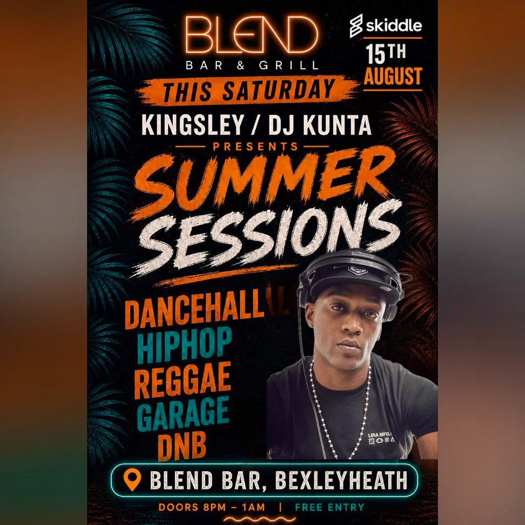 Dj Kunta @Blend Bar ,Bexleyheath ,15/08/26 ,Summer Sessions at Blend Bar And Grill