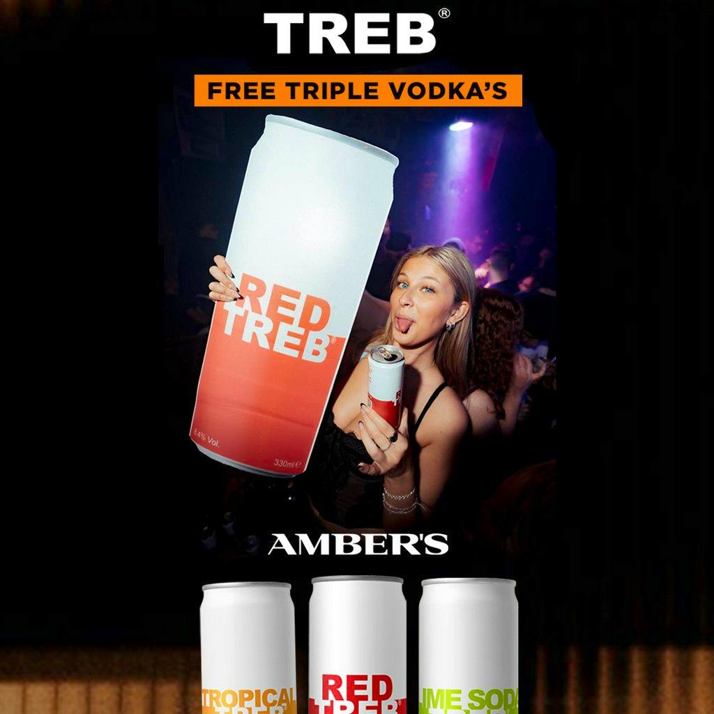 After Dark presents TREB @ AMBERS - Free Triple Vodka Cans! at Amber's