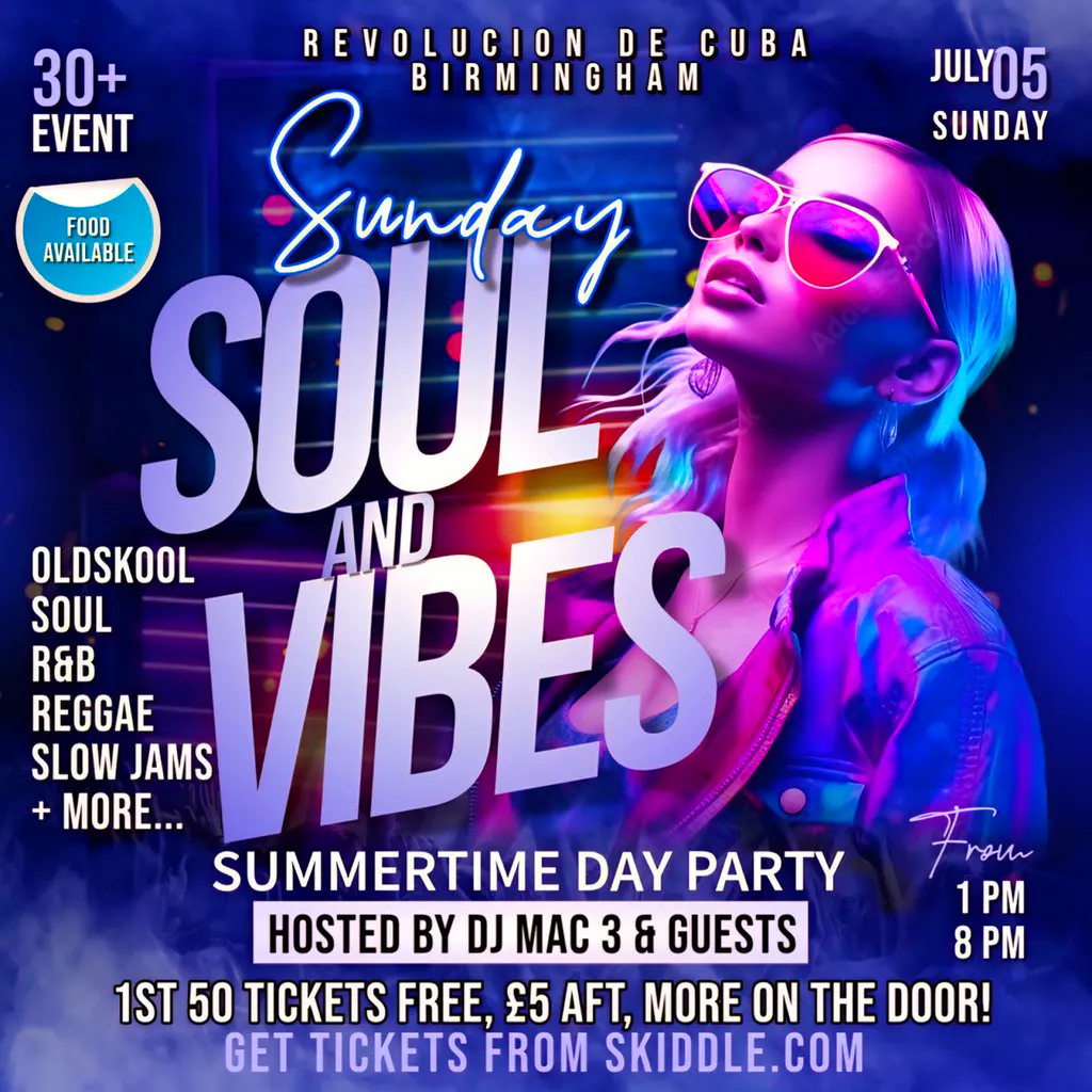 Sunday Soul & Vibes At Revolution De Cuba, Birmingham at Revolucion De Cuba