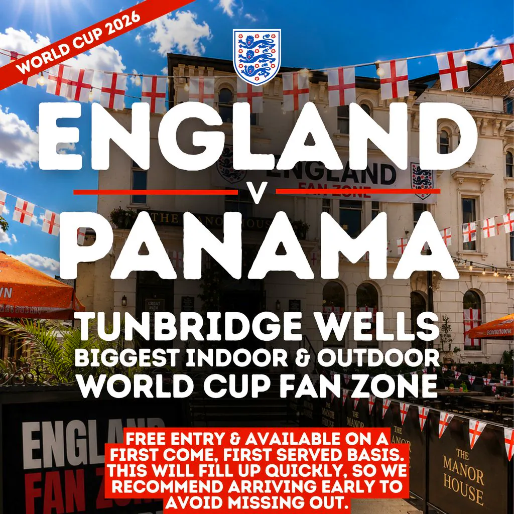 England v Panama: World Cup Fan Zone | Tunbridge Wells at The Manor House Tunbridge Wells