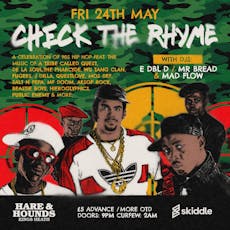 Check The Rhyme - A Night of 90s Hip Hop at Hare And Hounds Kings Heath