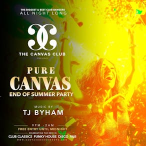 Pure Canvas: End of Summer Party w/ TJ Byham