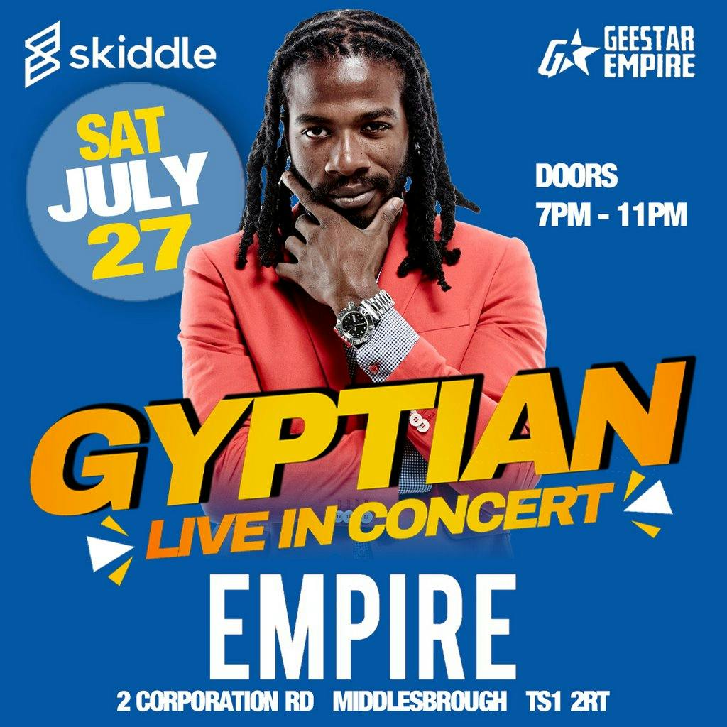 Gyptian Live in Concert | Empire Middlesbrough Sat 27 July 2024