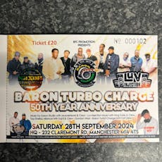 Baron turbo charge 50th year anniversary at HQ 232 Claremont Rd