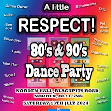 RESPECT! 80's & 90's dance party at St Pauls Church Hall Norden