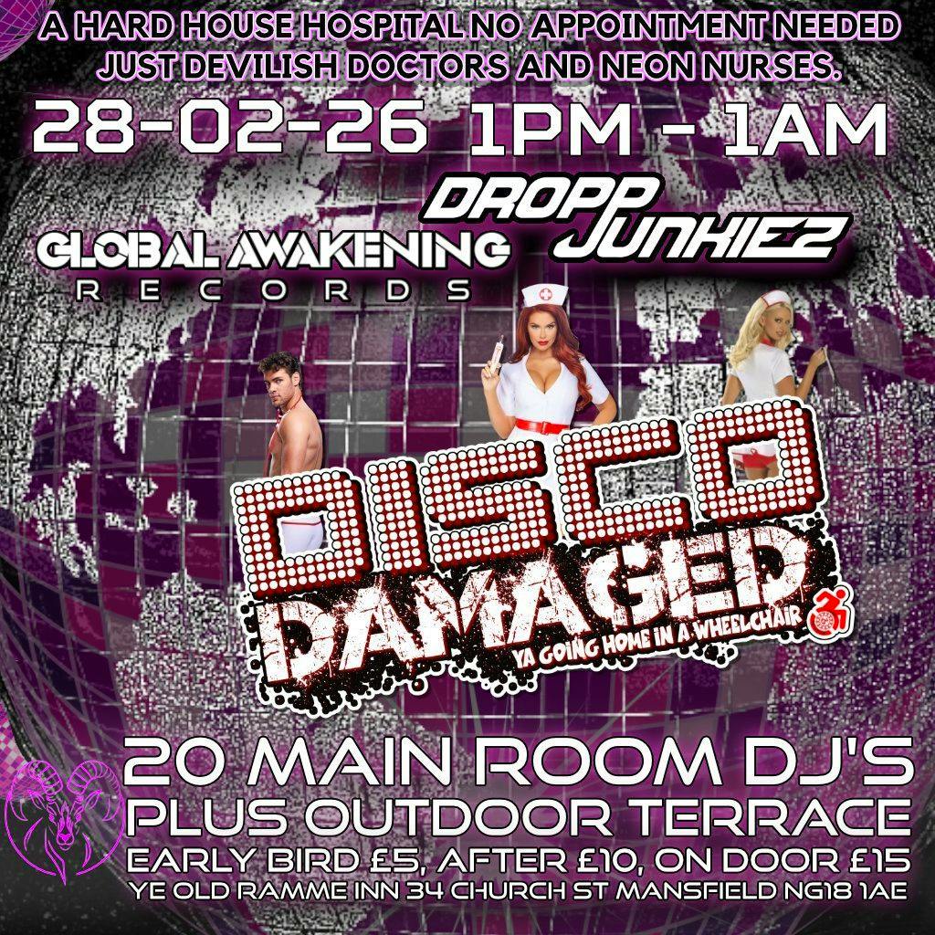 Disco Damaged - Dropp Junkiez & Global Awakening Records at Ye Olde Ramme