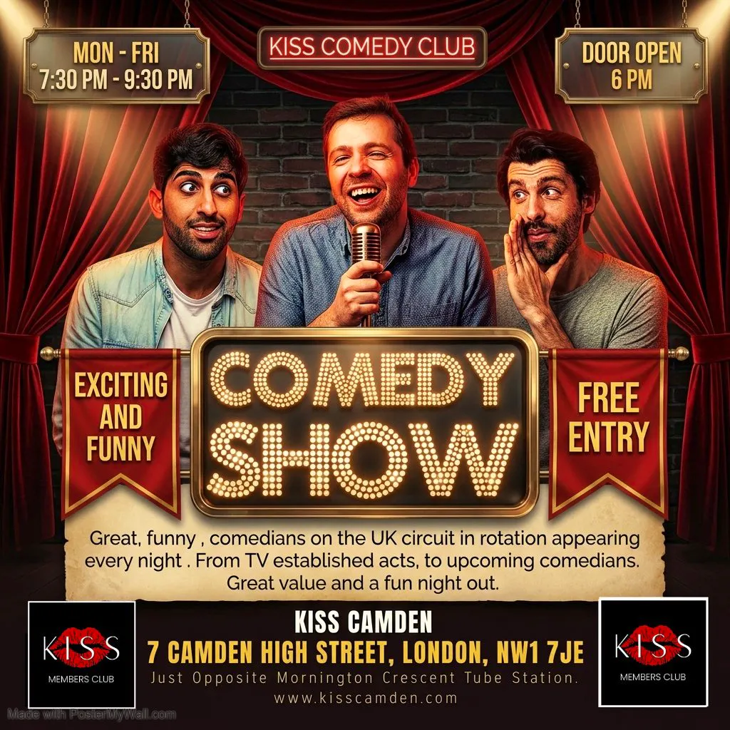 Comedy Show London | Wed 27th May at Kiss Camden,