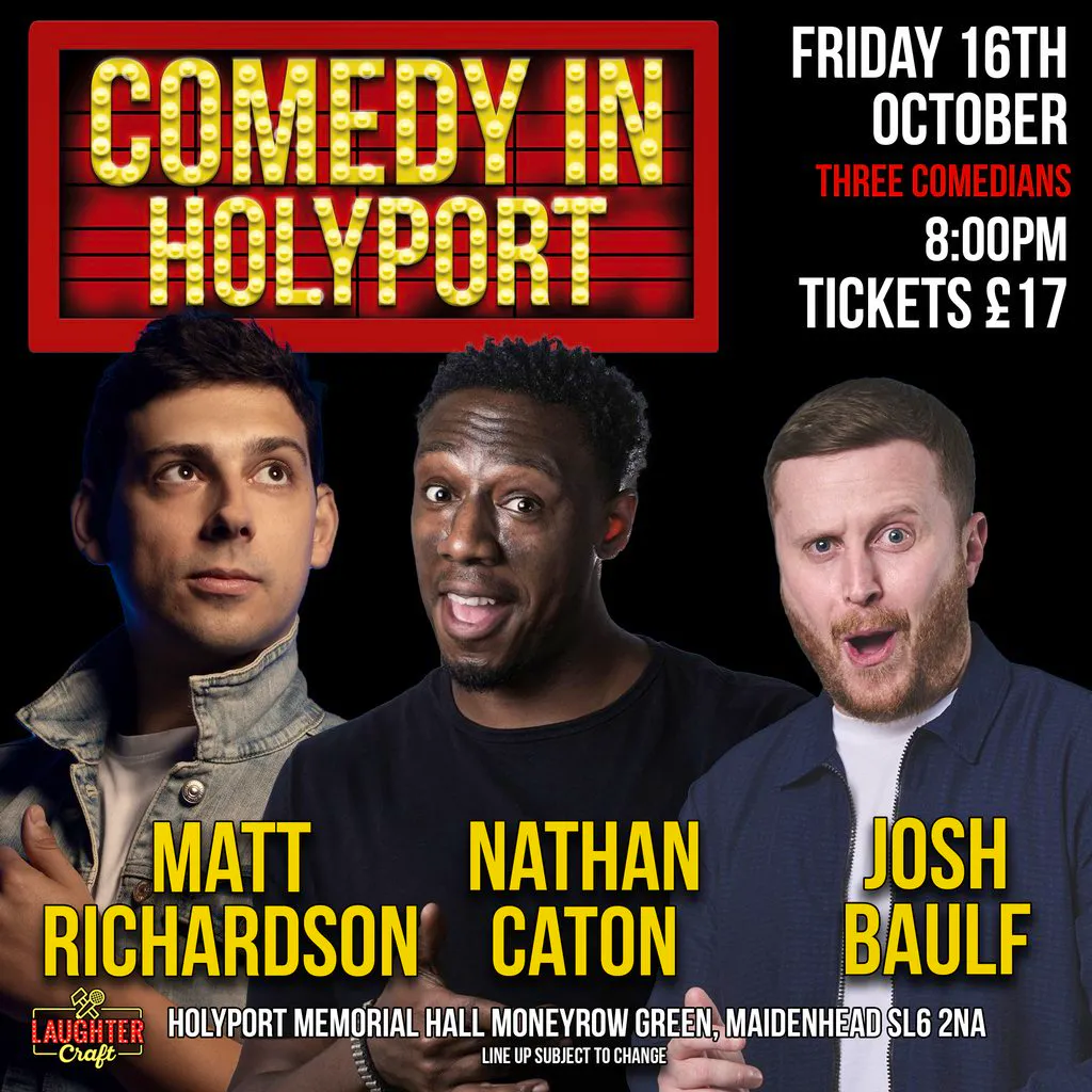 October's Comedy in Holyport at Holyport Memorial Hall