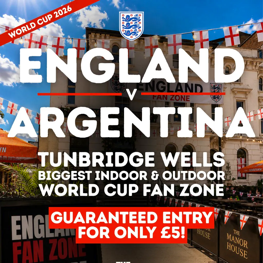 England v Argentina: World Cup Fan Zone | Tunbridge Wells at The Manor House Tunbridge Wells