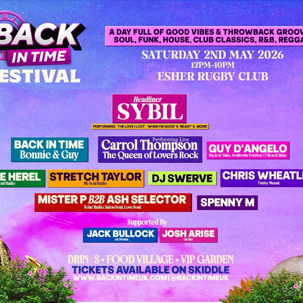 BACK IN TIME Festival at ESHER RUGBY CLUB