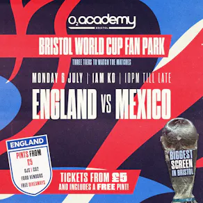 Bristol World Cup Fan Park - England vs Mexico!
