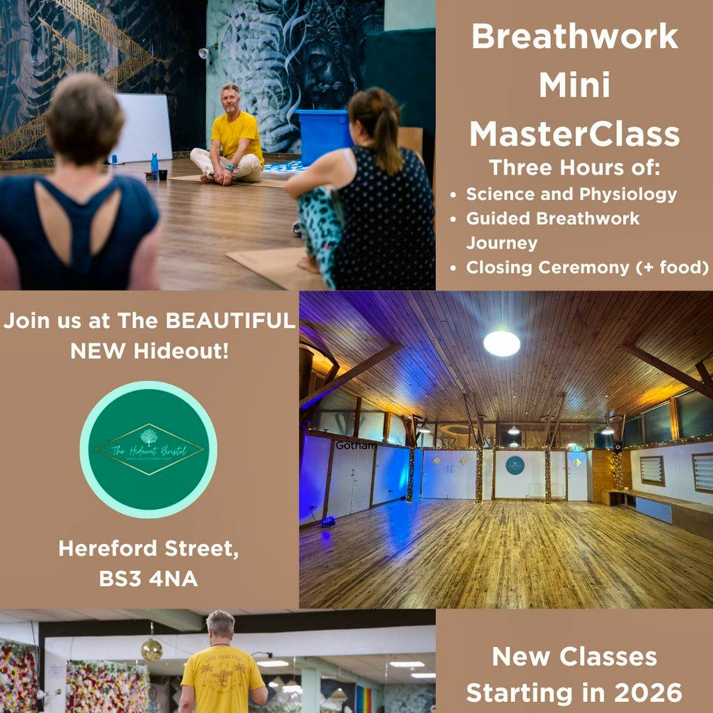 Breathwork MasterClass at The Hideout, Hereford Street, Bedminster, BS3 4NA