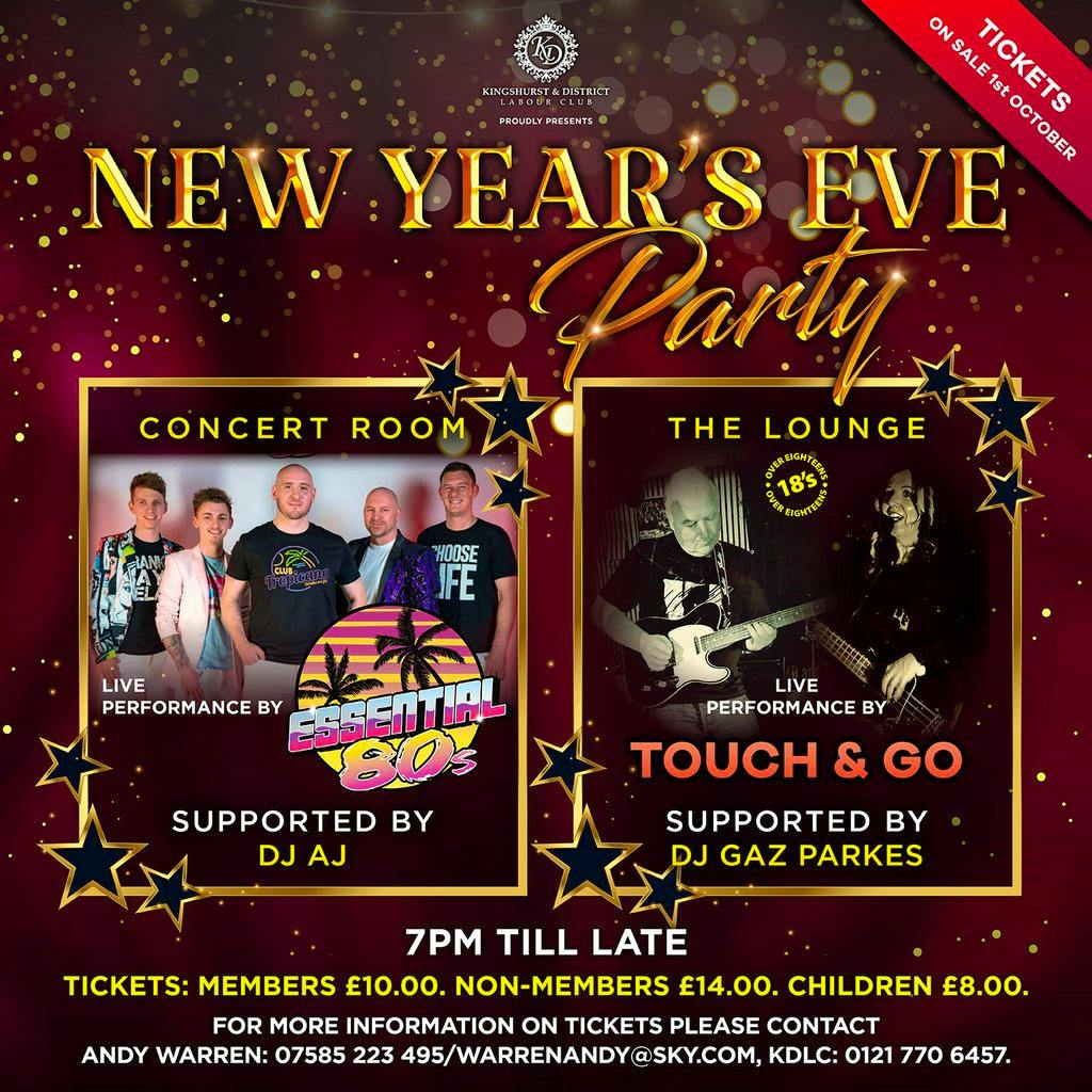 New Year's Eve Party at Kingshurst Labour Club 