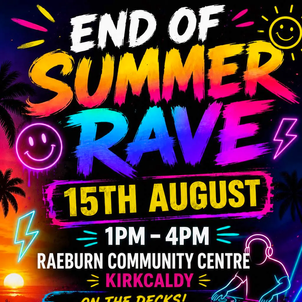 End of Summer Rave (Mental Health Warriors Charity Fundraiser) at Raeburn Community Hall