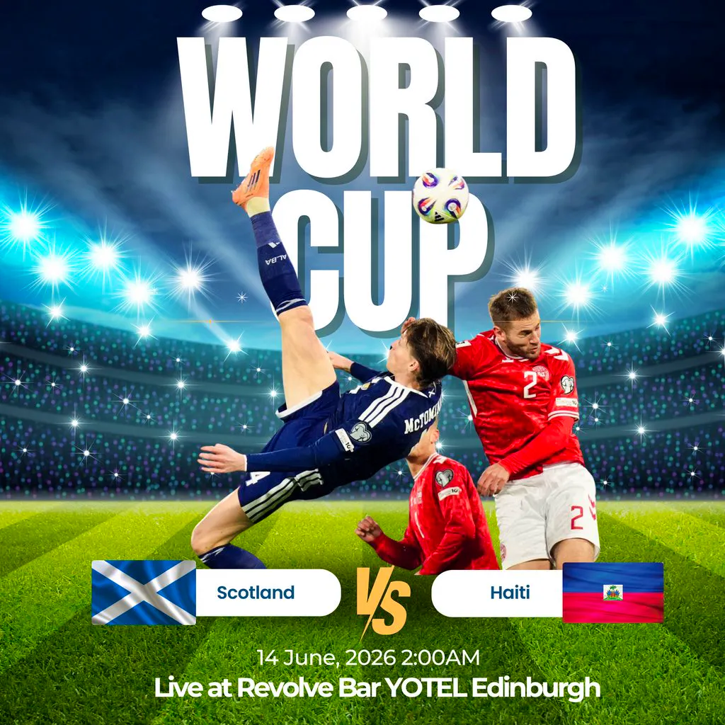 Watch the World Cup at Revolve Bar YOTEL Edinburgh at Yotel Edinburgh